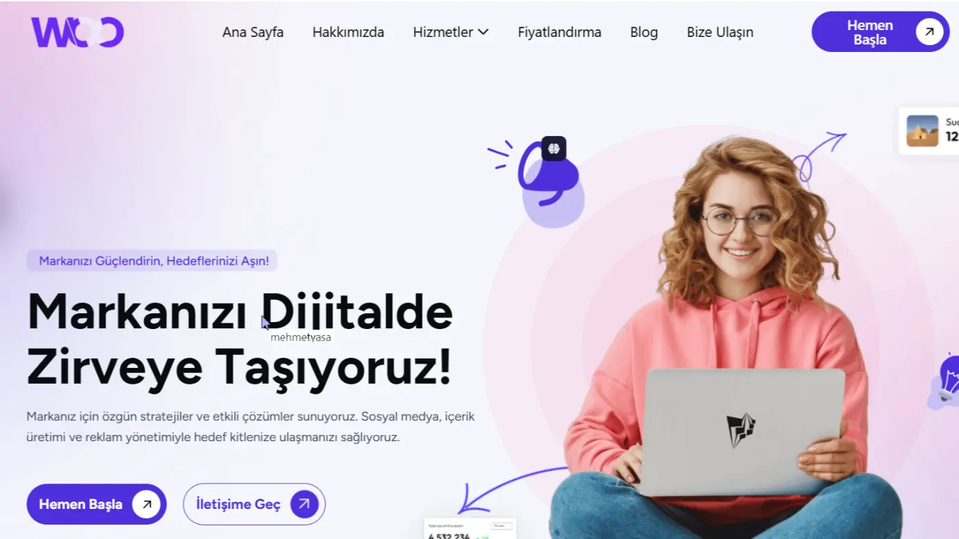 WooResmi web sitesi ekran görüntüsü